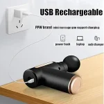 Mini Electric Massage Gun Portable Deep Tissue Massage Gun - Pain Relief USB Rechargeable Body Massager Message Gun Body Muscle Relief Massage Gun Fitness Portable Fascial Gun - Image 2