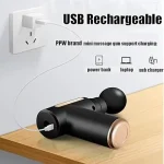 Mini Electric Massage Gun Portable Deep Tissue Massage Gun - Pain Relief USB Rechargeable Body Massager Message Gun Body Muscle Relief Massage Gun Fitness Portable Fascial Gun - Image 4
